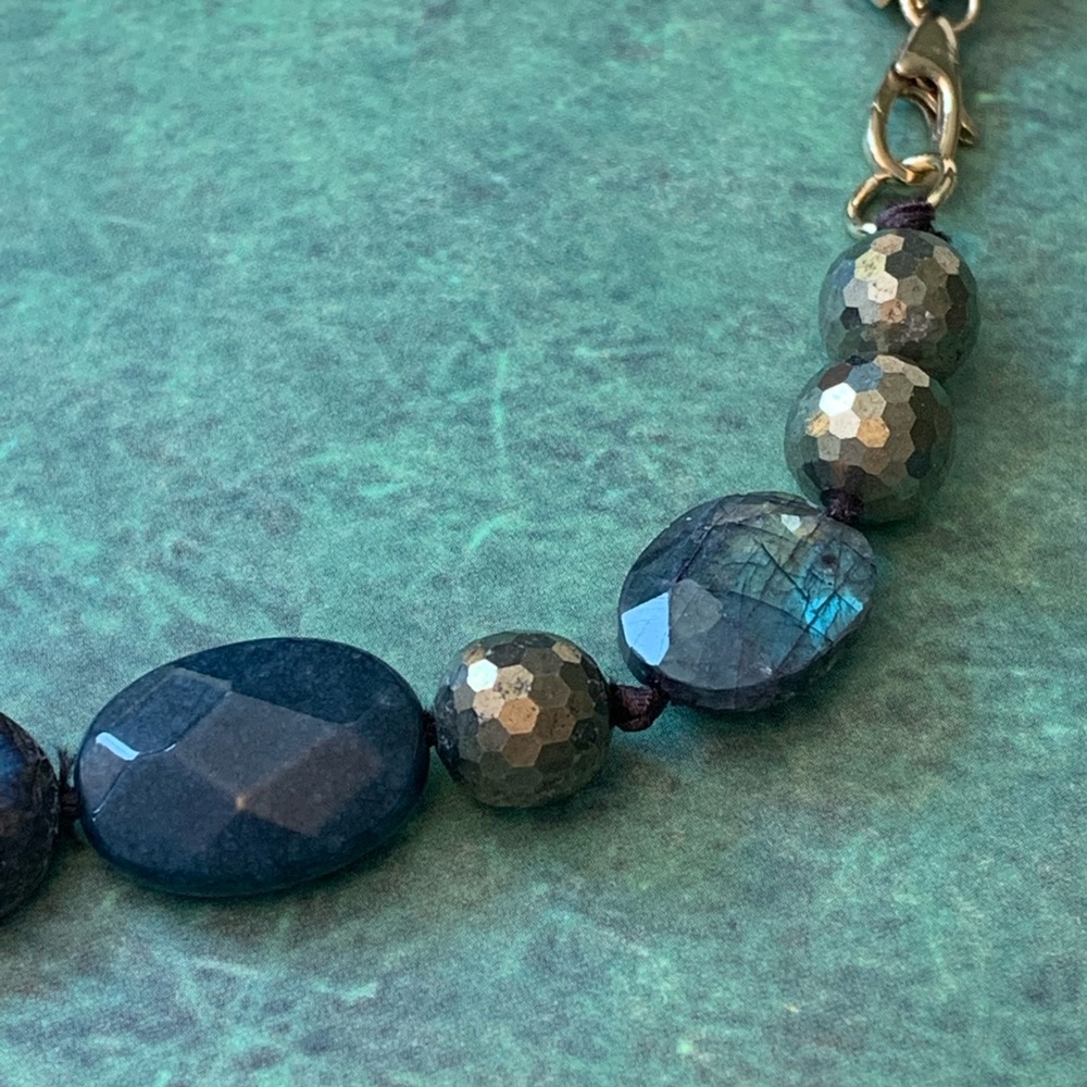 Alexis Bittar New Vanitas Coiled Snake Labradorite Beaded Statement Necklace - Picture 7 of 15